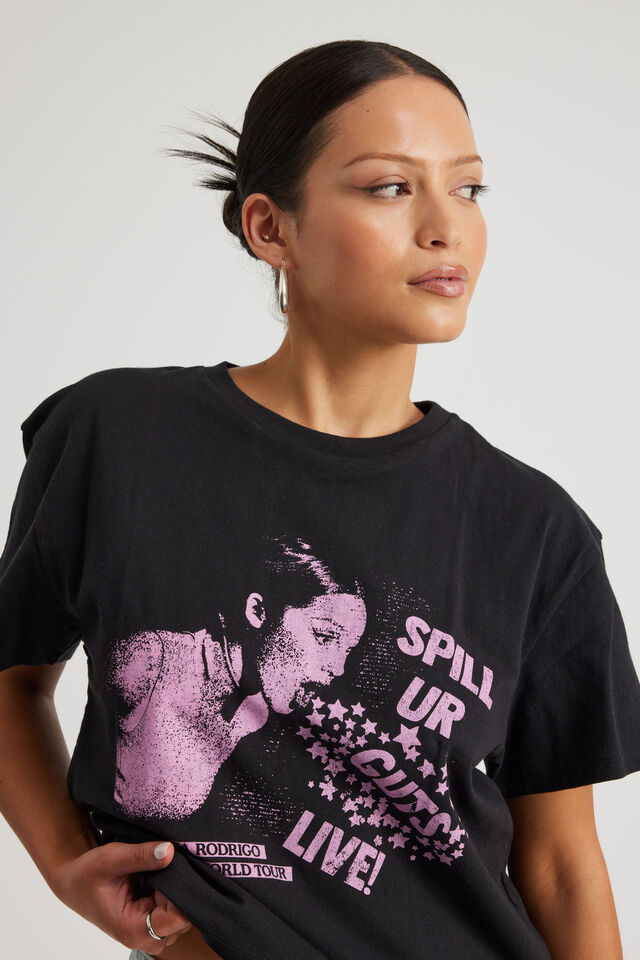 Music Merch Regular Tee, LCN BRA BLACK/OLIVIA RODRIGO
