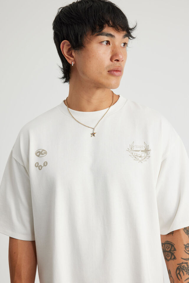 Open Gallery Box Fit Tshirt, OG CLOUD/SUNBLEACHED KHAKI GALLERY STARS