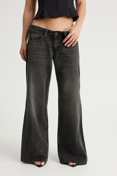 Era Low Super Wide Jean, BONFIRE BLACK