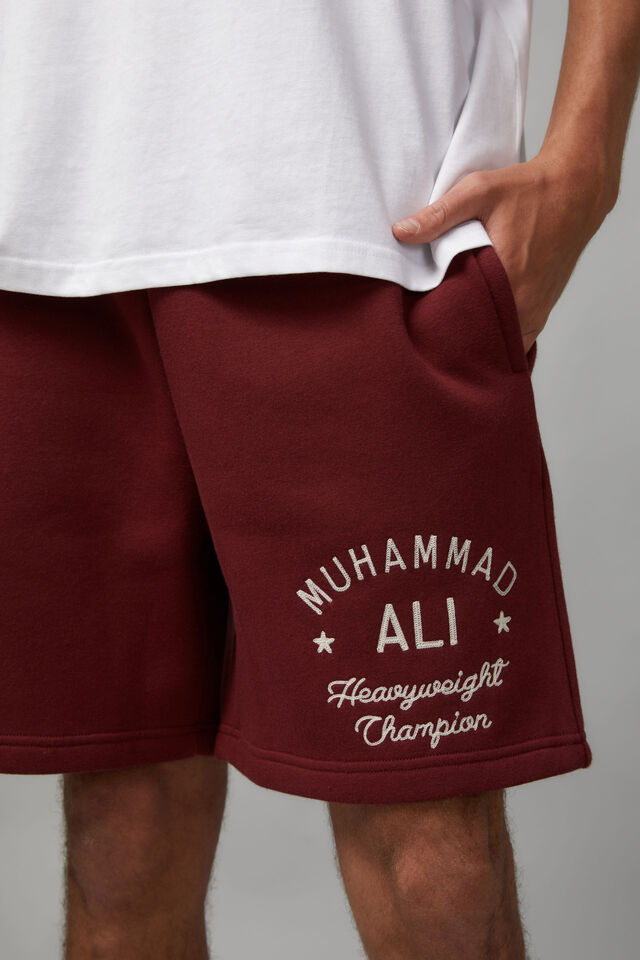 Muhammad Ali Track Short, LCN ALI BURGUNDY/MUHAMMAD ALI