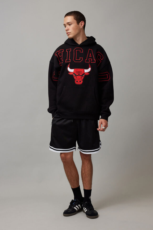 Nba Hoodie, LCN NBA BLACK/CHICAGO BULLS SUPERSIZE