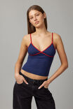 Freya Contrast Bind Cami, RED/NAVY - alternate image 1