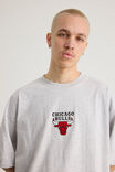 Box Fit Nba T Shirt, LCN NBA SILVER MARLE/CHICAGO BULLS SUPERSCRIP - alternate image 4