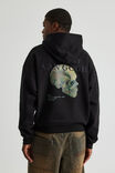 Boxy Cropped Van Gogh Hoodie, LCN VAN BLACK/VAN GOGH SKULL - alternate image 1