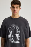 Box Fit Music Merch T Shirt, LCN BRA WASHED BLACK/BILLIE EILISH - example image 4