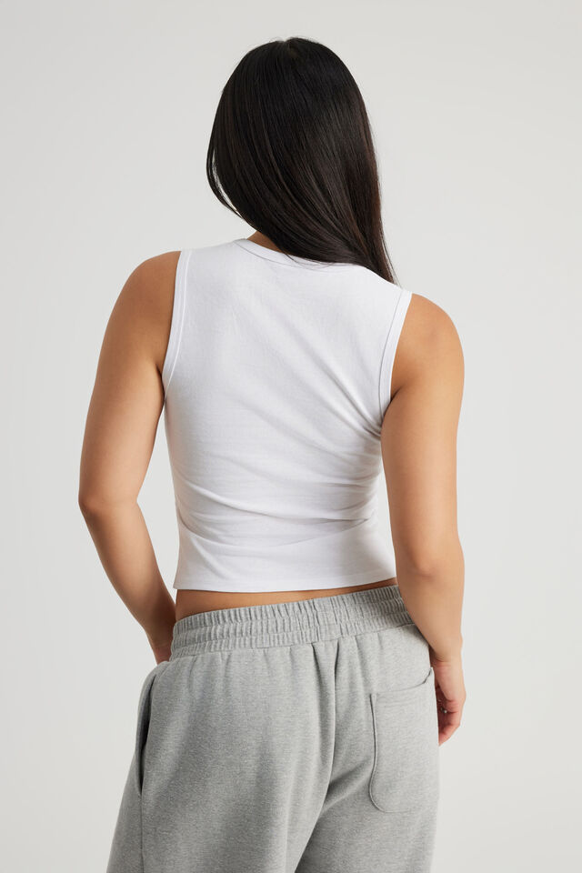 V Neck Tank, WHITE