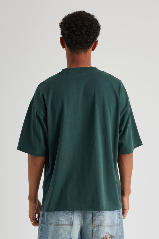 Half Half Heavyweight Box Fit Graphic Tshirt, HH IVY GREEN/DIGITAL GLOBE