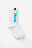 Unisex Rib Sock - Lcn, LCN DOLPHINS WHITE JACQUARD - alternate image 1