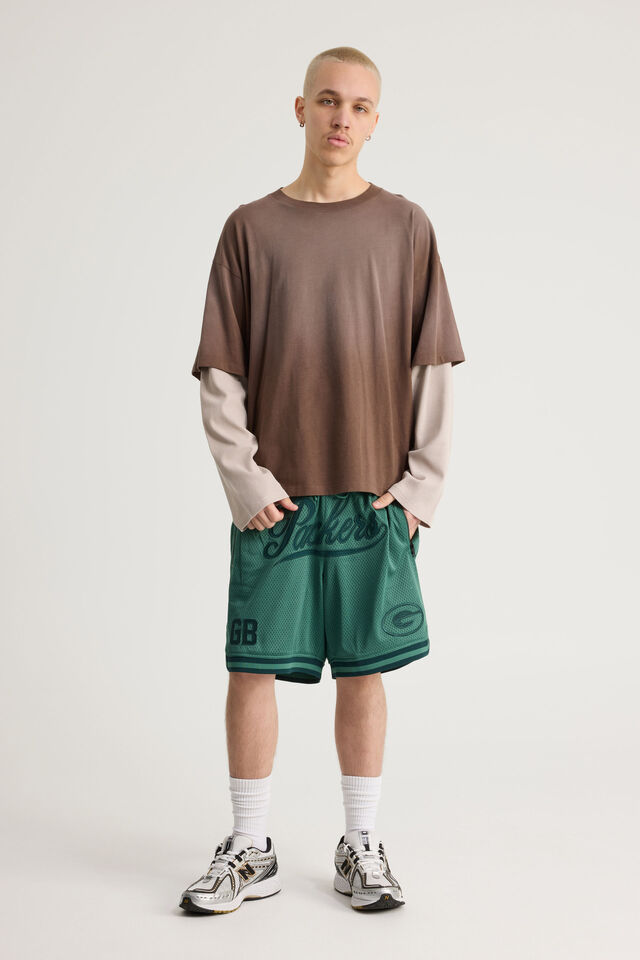 Nfl Basketball Short, LCN NFL GREEN/GREEN BAY PACKERS STEALTH