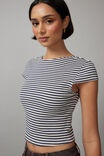 Hazel Open Back Tee, NAVY/WHITE STRIPE - alternate image 4