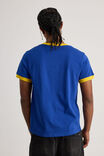 Half Half Slim Fit Ringer Tshirt, HH CORPORATE BLUE/TAXI WIDE HALF HALF PILL - alternate image 3