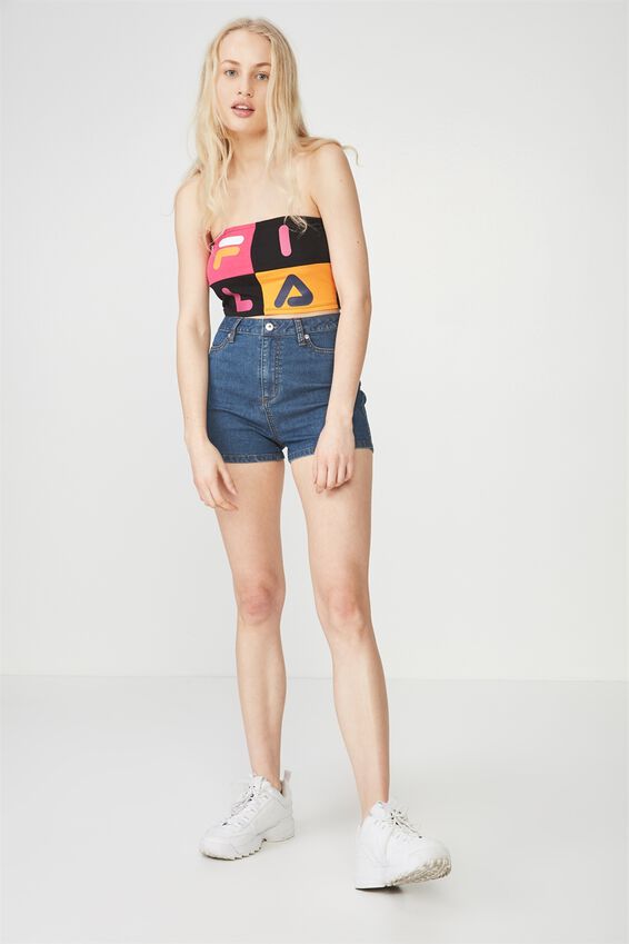 Fila Lcn Tube Bandeau 3, BLACK/FUCHSIA PURPLE /TUMERIC_BLOCK LOGO