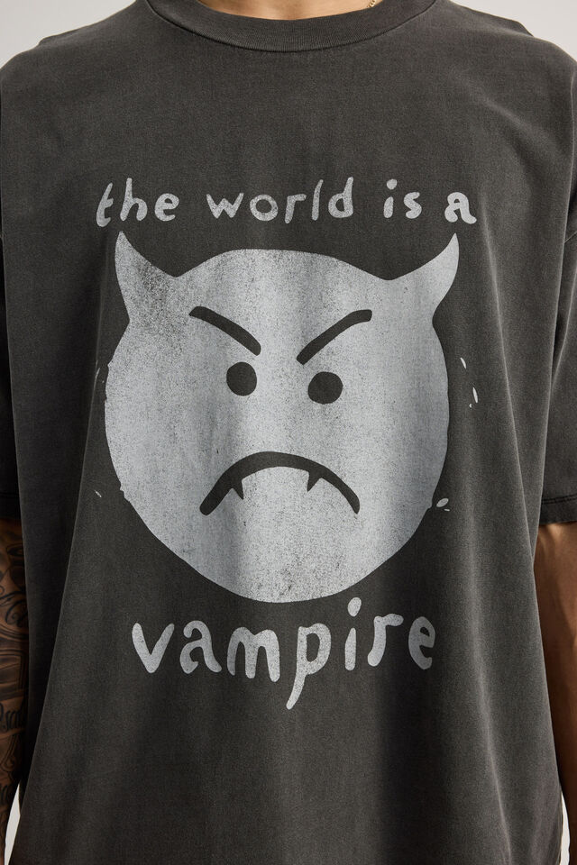 Archive Music Merch T Shirt, LCN MT SMASHING PUMPKINS WASHED BLACK/VAMP