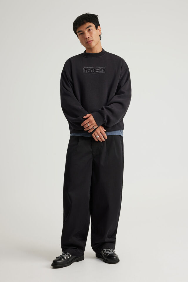 Half Half Crew, HH WASHED BLACK/WINDOW