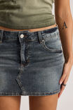 Stretch Denim Skirt, MIDNIGHT INDIGO - alternate image 4
