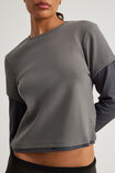 Layered Long Sleeve Top, WASHED IRON/SLATE - alternate image 4