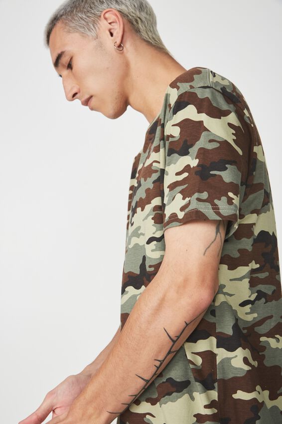 Camo Curved Tall Tee, CAMO