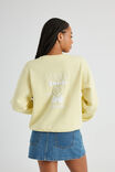 Graphic Crew Sweater, FRENCH VANILLA/HOTEL CHERIE - alternate image 3