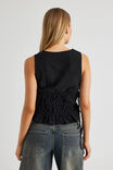 Remi Ruched Tie Top, BLACK - alternate image 3