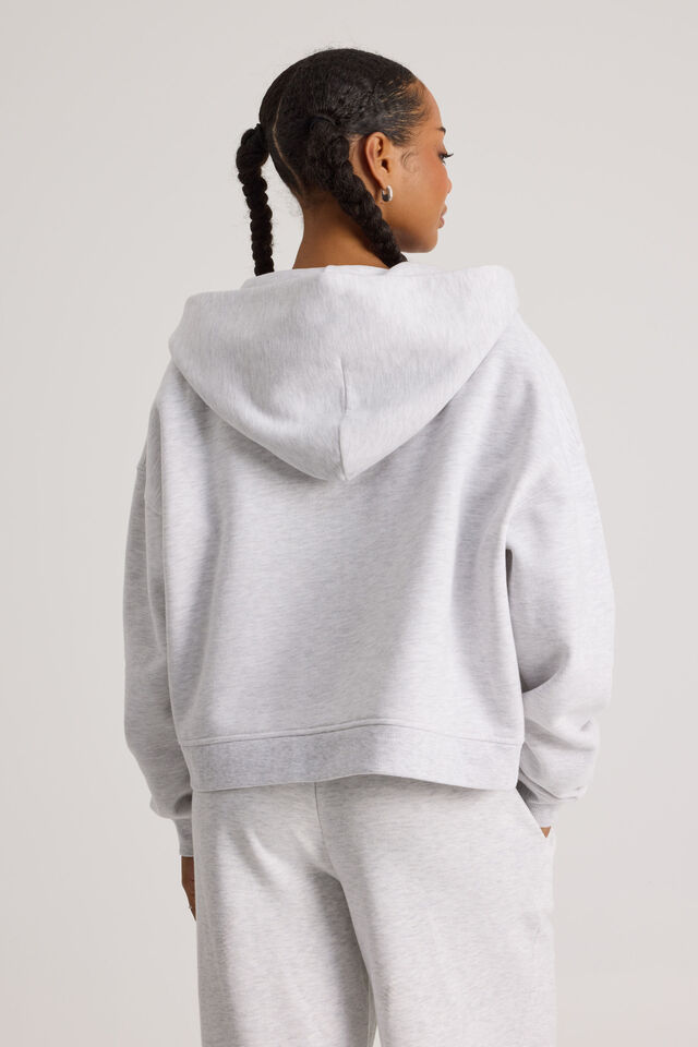 Authentics Boxy Crop Zip Through, SILVER MARLE