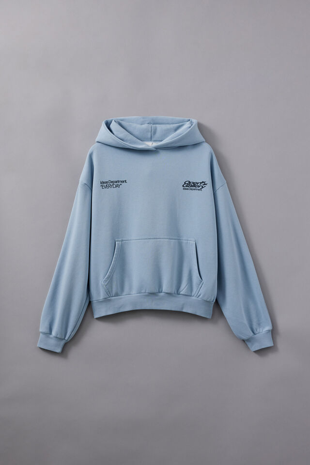 Open Gallery Boxy Hoodie, OG WASHED CITY SKY/VITALITY
