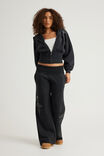 Notion Corset Zip Through Hoodie, NTN LIGHT WASHED BLACK/GOTHIC - example image 2