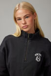 Slouchy Graphic Qtr Zip, PHANTOM/NYC - alternate image 4