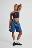 Longline Graphic Bandeau, NAVY BLAZER/STAR - alternate image 2