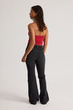 Stretch Bootleg Jean, WASHED BLACK - alternate image 3