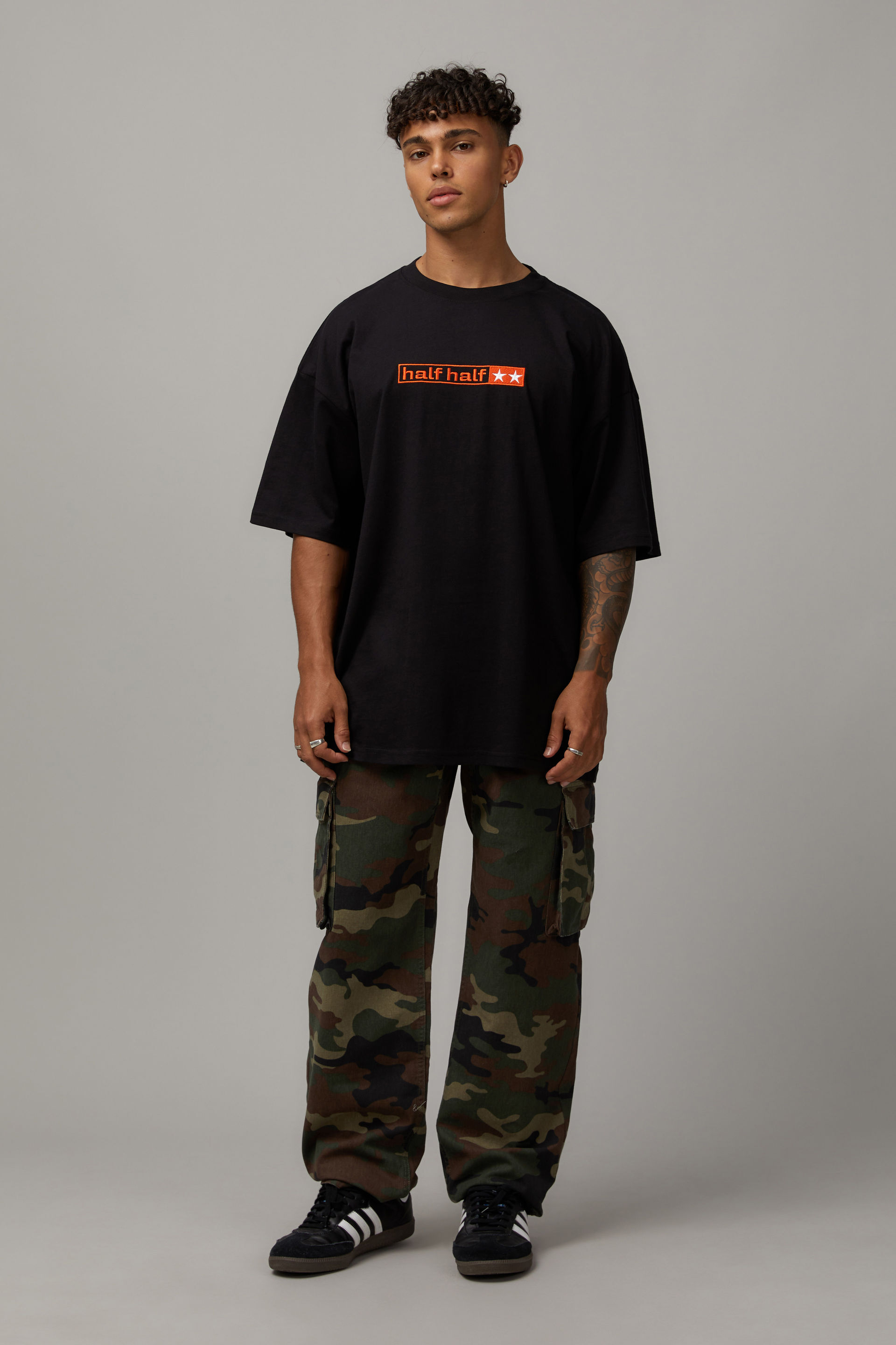 Half Half Oversized T Shirt