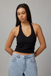 Holly Halter Top, BLACK - alternate image 1