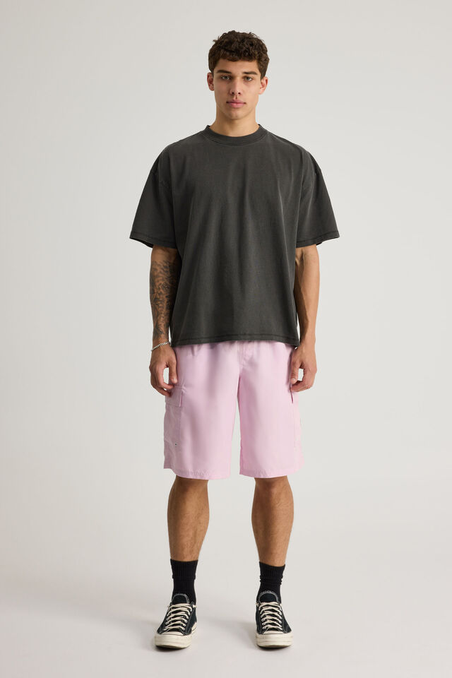 Half Half Cargo Boardshort, PINK ICE