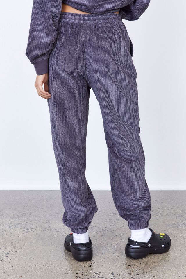 Slouchy Cord Trackpant, MIDNIGHT GREY