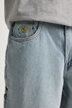 Half Half Baggy Painter Jean, DAY BLUE - alternate image 4