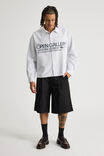 Open Gallery Boxy Cropped Long Sleeve Shirt, OG OXFORD BLUE/EVERYDAY ART - alternate image 2