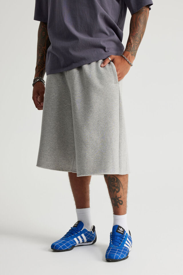 Baggy Track Short, GREY MARLE