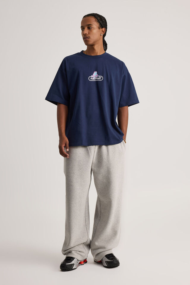 Half Half Heavyweight Box Fit Graphic Tshirt, HH MIDNIGHT BLUE/HALF HALF FROG