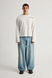 Open Gallery Barrel Leg Jean, OPEN BLUE - alternate image 3