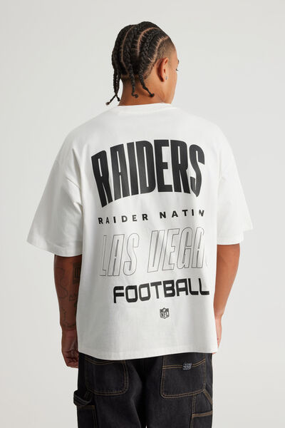 Box Fit Nfl Tshirt, LCN NFL CLOUD/RAIDERS TEXT