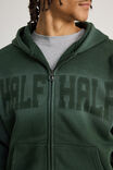 Half Half Zip Thru Hoodie, HH KELP/ON COMPANY TIME - alternate image 3