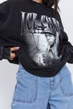 Lcn Music Merch Oversized Graphic Crew, LCN MT WASHED BLACK/ICE CUBE