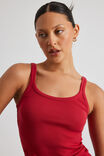 Longline Tank, RED - alternate image 4