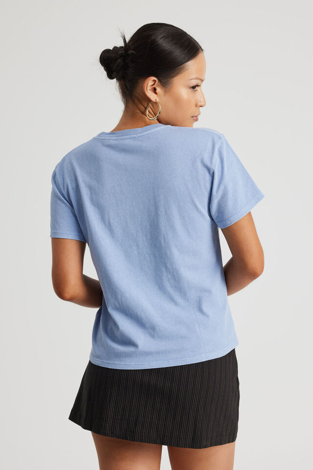 Music Merch Regular Tee, LCN BRA WASHED BLUE CHALK/BEABADOOBEE