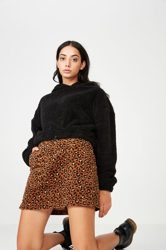 Cord Skirt, ANIMAL PRINT