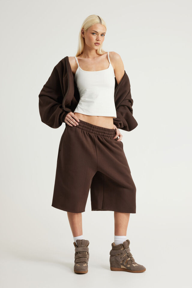 Authentics Baggy Track Short, WALNUT