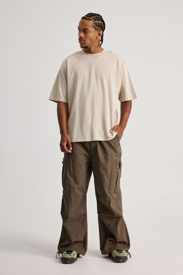 Heavy Weight Box Fit Tshirt, WASHED FOG