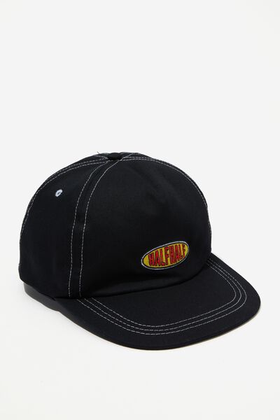 Guys Shallow Skate Cap, BLK HALF HALF EMB LOGO