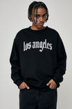 Elite Oversized Crew, BLACK/WHITE/LOS ANGELES - alternate image 2