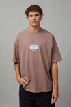 Heavy Weight Box Fit Graphic Tshirt, DUSTY MAUVE/5 BOROUGHS - alternate image 1