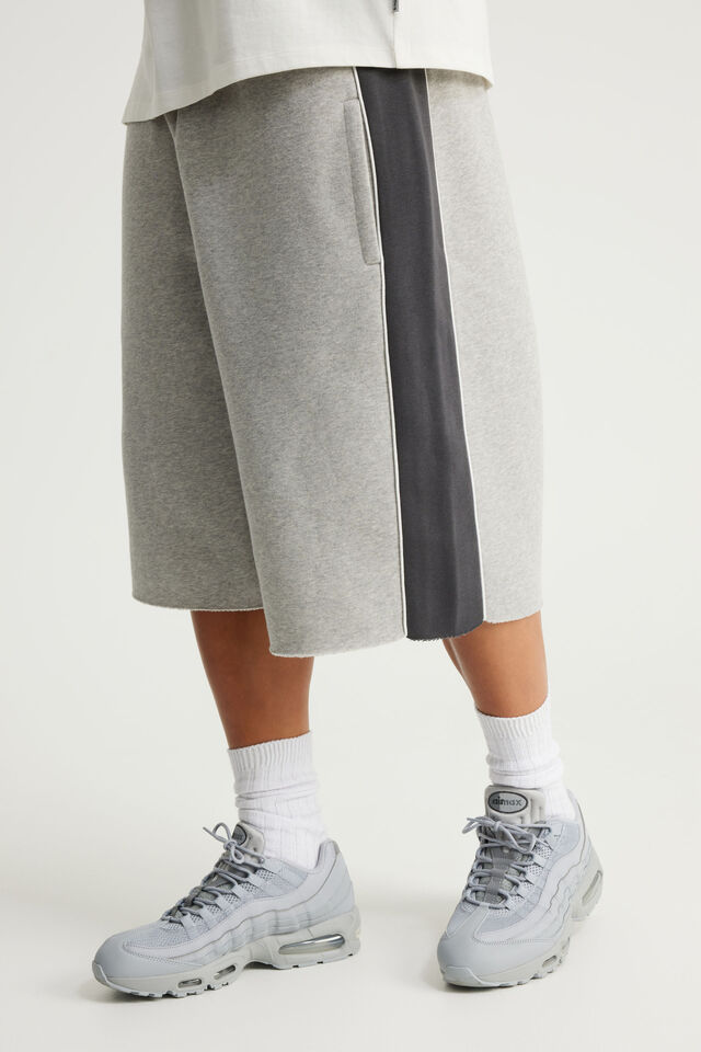 Authentics Baggy Track Short, GREY MARLE/SLATE PANEL